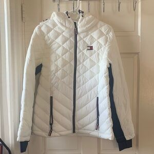 Tommy Hilfiger White Quilted Jacket with hood